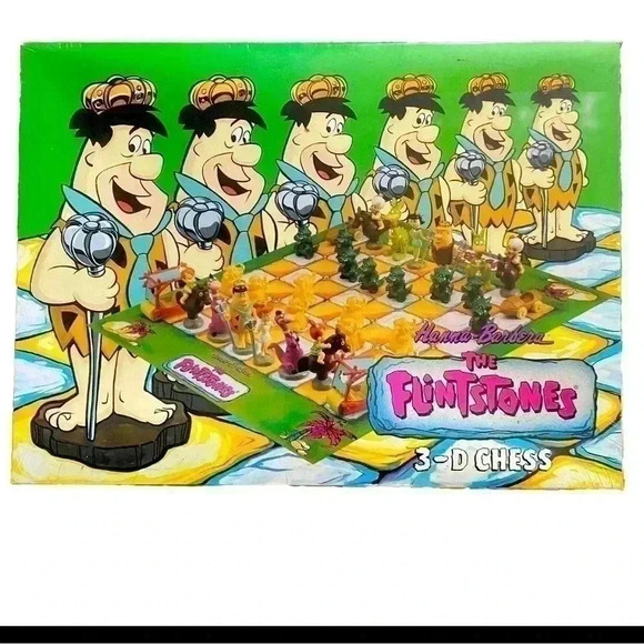 NEW! The Flintstones 3-D Chess Set 1993 Hanna-Barbera SEALED!‎ - Picture 1 of 5